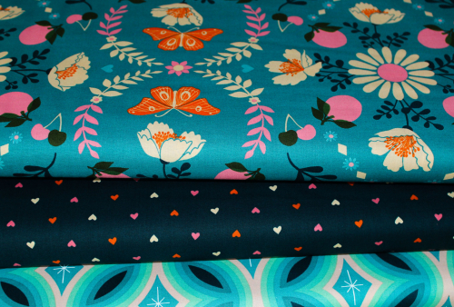 Preview: Designer- Baumwollstoff Ruby Star Society Juicy Dark Turquoise (10 cm)